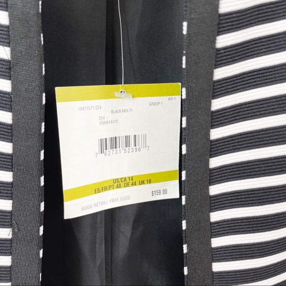 Anne Klein Zip up Striped Blazer - Picture 5 of 5